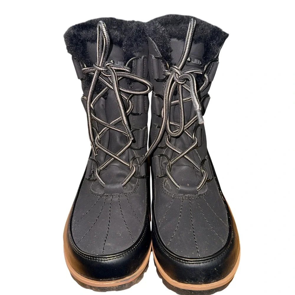 JBU by Jambu Maldive Weather Ready Women 9M Pre-Owned Winter Boot Black Faux Fur